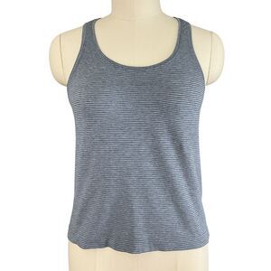 Lululemon Womens Swifty Tech Racerback Tank Top sz 12 Black Stripe Yoga Workout